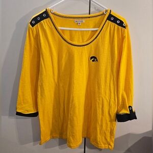 Stylish Yellow Blouse with Black Accents